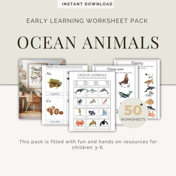 Ocean animal mini morning work pack มาสนุกกับโลกใต้ทะเลกันเถอะ - Image 3