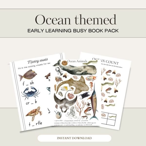 Ocean animal mini morning work pack มาสนุกกับโลกใต้ทะเลกันเถอะ - Image 4