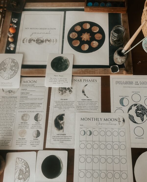 Mini moon study journaling pack! มาเรียนรู้เรื่องพระจันทร์กันเถอะ - Image 2