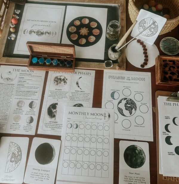 Mini moon study journaling pack! มาเรียนรู้เรื่องพระจันทร์กันเถอะ - Image 6